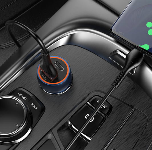 Cargador para auto con salida Tipo-C 20W y USB 18W HOCO Z46A