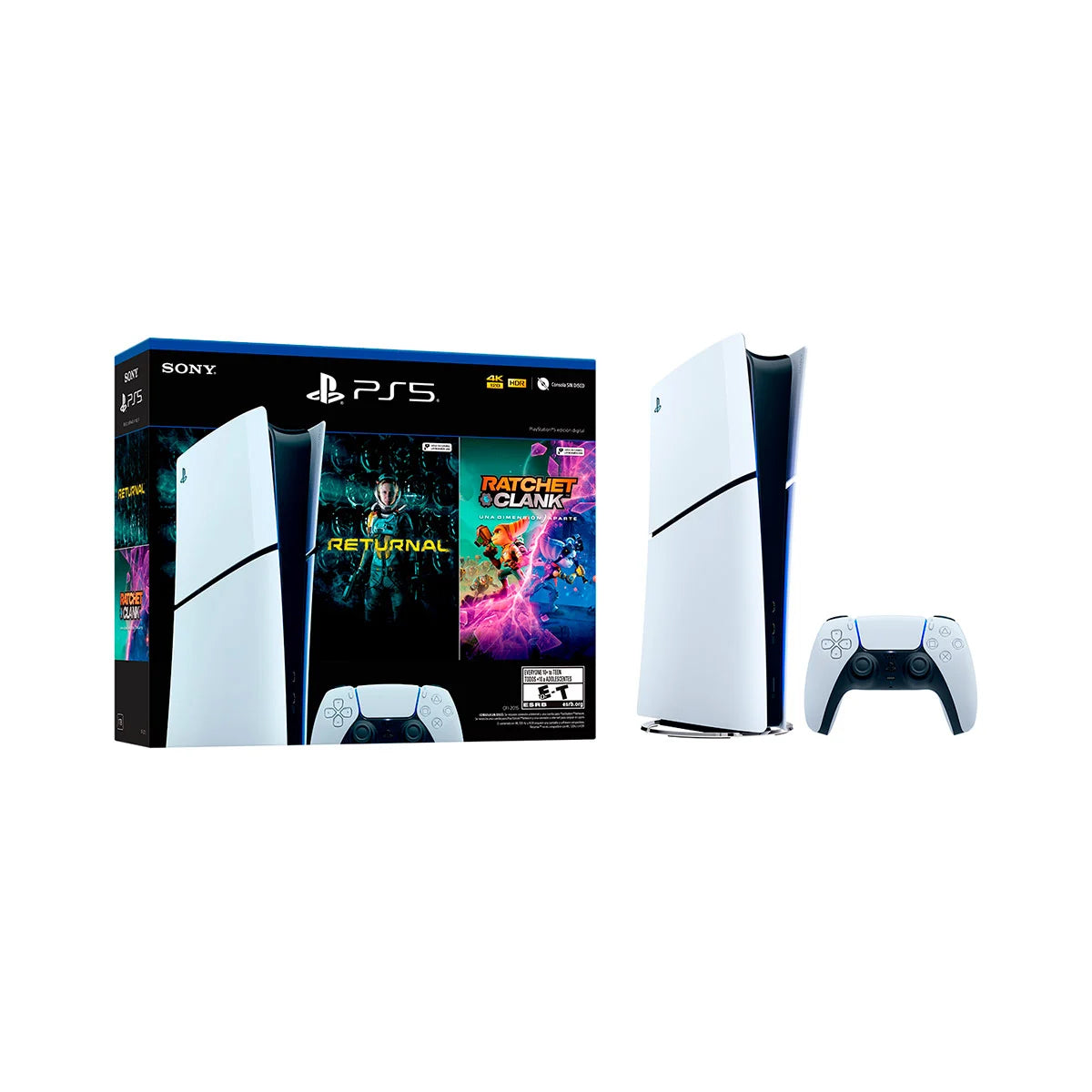 Consola PlayStation PS5 Slim Digital + 2 Juegos PS5