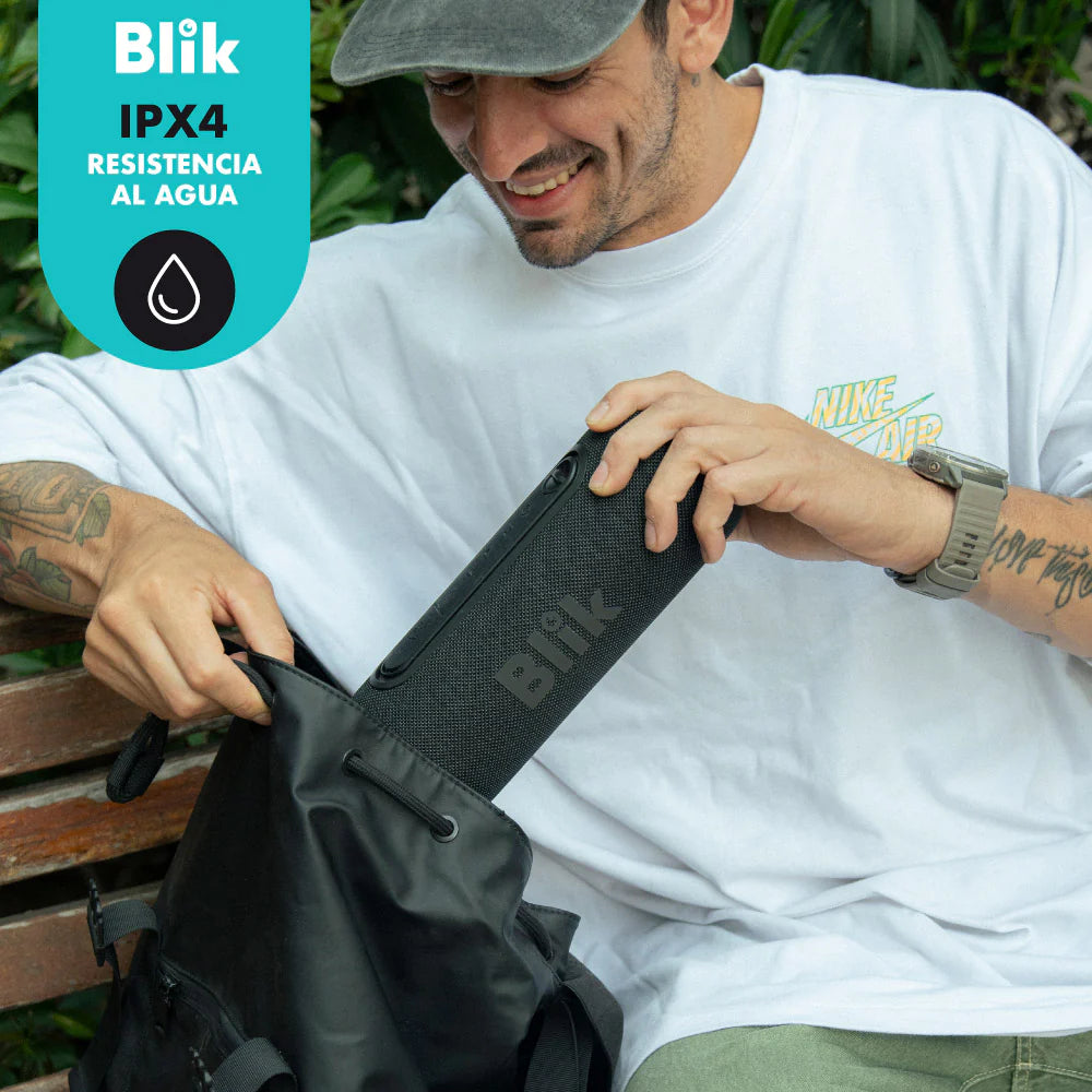 Parlante Bluetooth Portátil Blik Live Negro 10W IPX5 8 Hrs