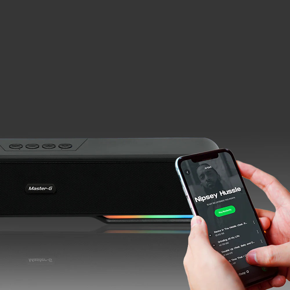 Soundbar Parlante Gamer Bluetooth Luces RGB 1200mAh