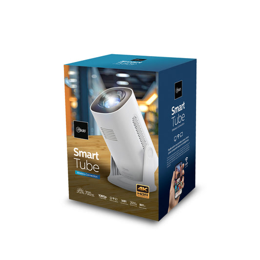 Mlab Proyector Smart Tube Led / LCD 300 Ansi Lumen, HD 720P WiFi Dual Band