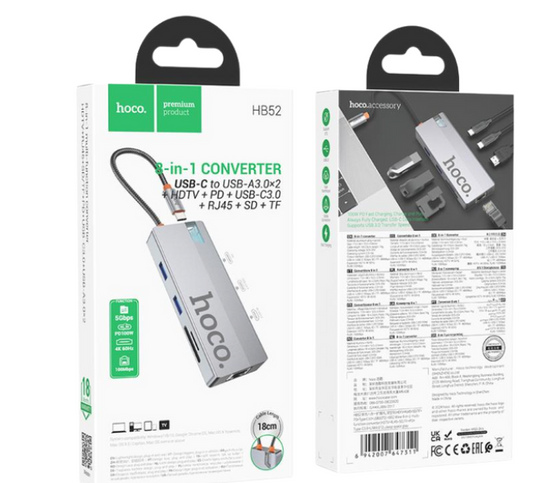 Adaptador 8 en 1 HOCO HB52