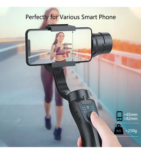 NuevoEstabilizador Gimbal Soporte Celular 3 Axis Negro Portátil
