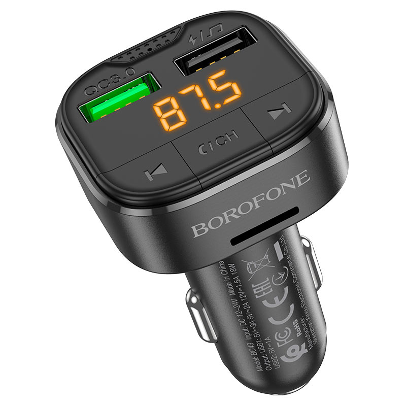 In-car charger & FM transmitter BC43 Flash