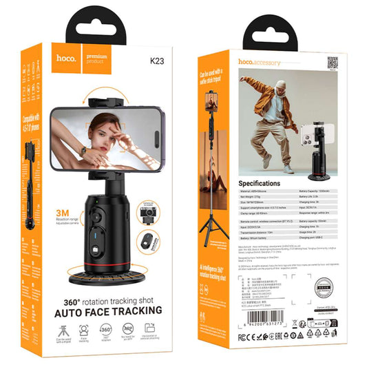 Baston Selfie Tripode Bluetooth Hoco K23 Rotacion 360 y Seguimiento