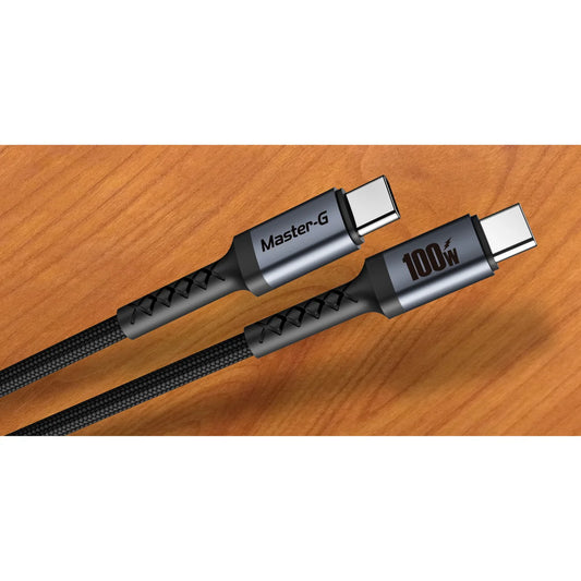 Cable De Carga Rápida Usb-C a C Antinudos 100W Master-G