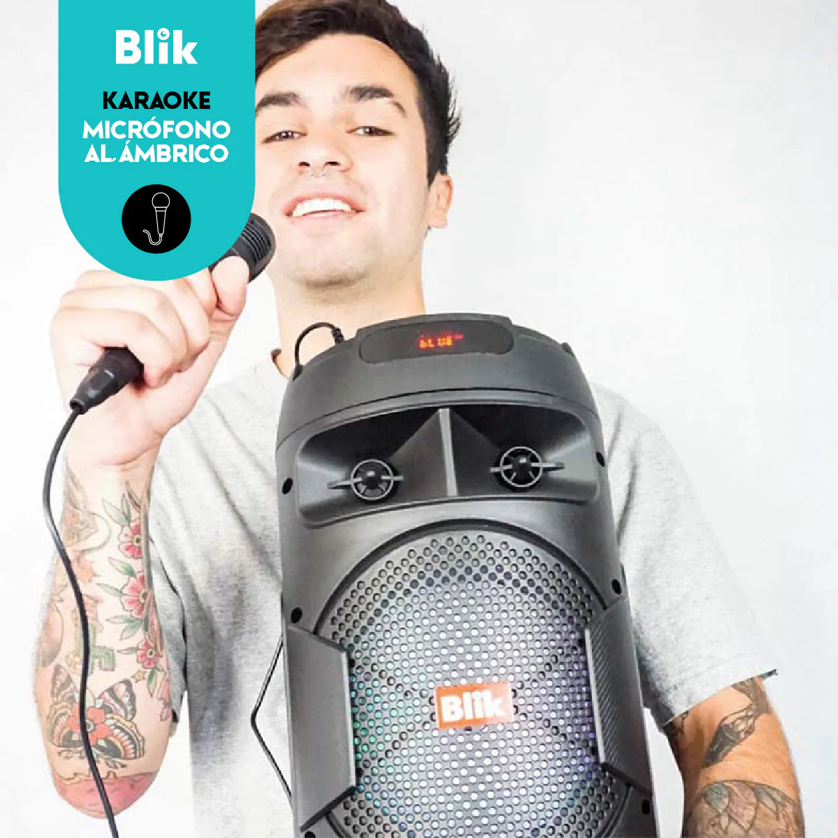 Parlante Bluetooth Karaoke Con Microfono Blik Screamer3