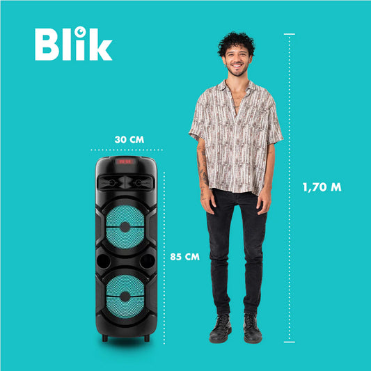 Parlante Bluetooth Karaoke Con Microfono Blik Wavemax2