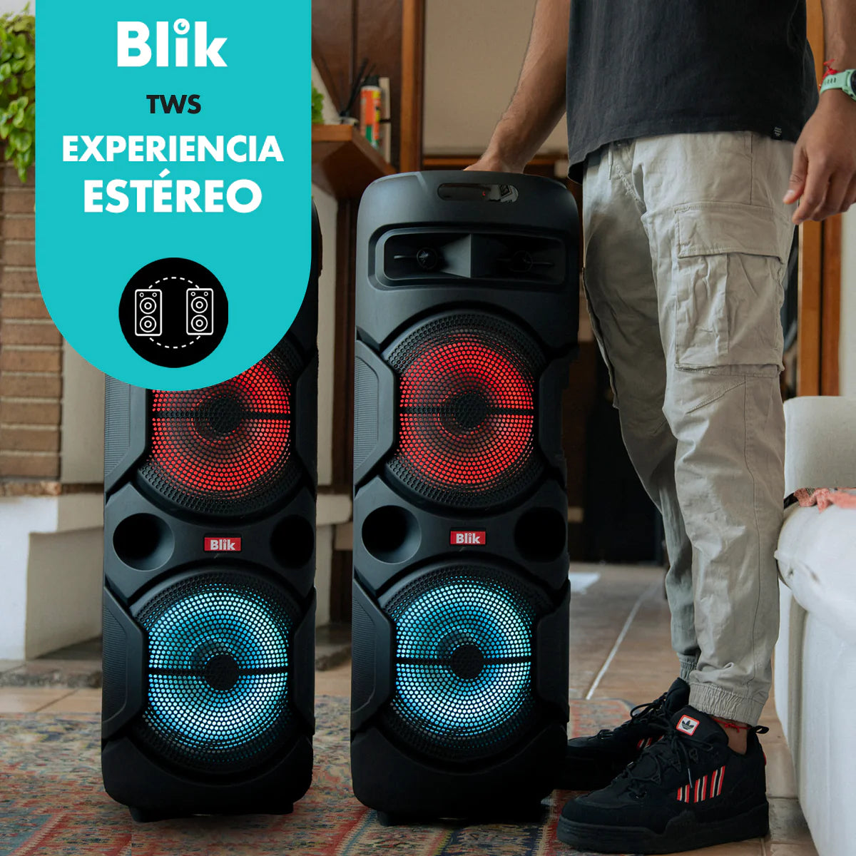 Parlante Bluetooth Karaoke Con Microfono Blik Wavemax2