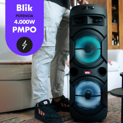 Parlante Bluetooth Karaoke Con Microfono Blik Wavemax2